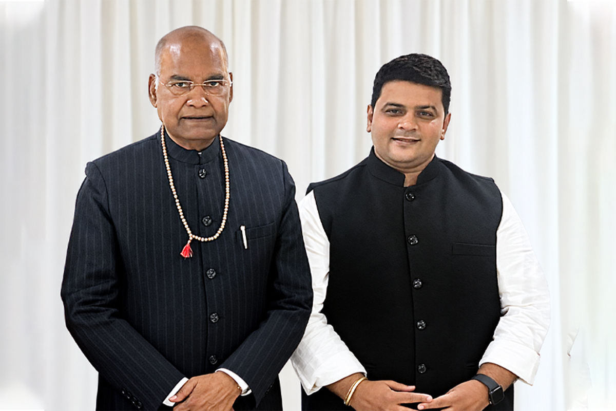 Viral Sakhiya with Former President Shri Ram Nath Kovind